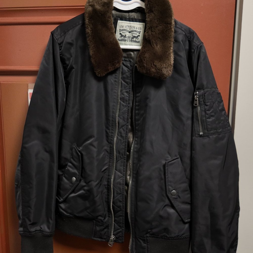 Levi's Flight Bomber Jacket with Faux Fur Collar